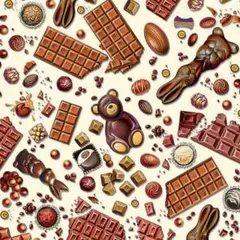輸入生地 Sweet くまさんチョコ クリーム