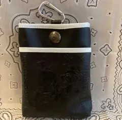 【未使用品】廃盤ワンピースカラビナ付レザーポーチ　ルフィ・エース　イラストポーチのサムネイル