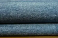 A244・綿混・ダンガリー風・ブルー2m・ネップ加工