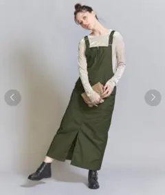 BEAUTY&YOUTH ウェザーミリタリージャンパースカート M