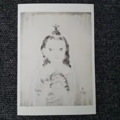 藤田嗣治・少女・1972年頃・肉筆水彩・大型額装・レオナールフジタ・ft90c 藤田嗣治・少女・1972年頃・肉筆水彩・大型額装・レオナール