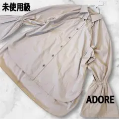 未使用に近い ADORE クリアタイプライターブラウス ベルスリーブ 近年