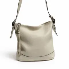 美品 COACH レザー ショルダーバッグ アイボリー