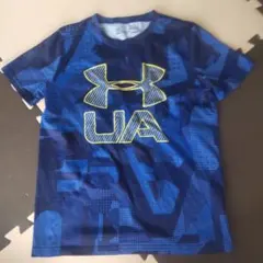 アンダーアーマー HeatGear ネイビーTシャツ YLG　ランニング　野球