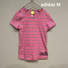 adidas レディース　Tシャツ　M ボーダー