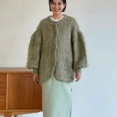 CLANE COLOR MOHAIR SHAGGY CARDIGAN サイズ1