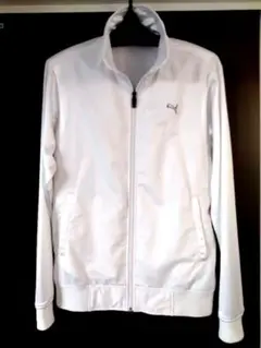 Puma ホワイト ジップアップジャケット