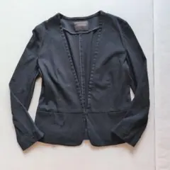 Tomorrowland ブラック ノーカラージャケット スリムフィット 36