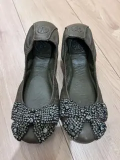【美品】Tory Burch バレエシューズ ブラウン 5.5M