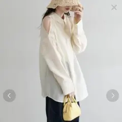 Discoat 前後2way肩スリットシアーシャツ