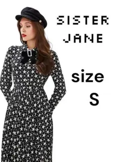 sister jane シスタージェーン　星柄　ロングワンピース　ブラック　Sのサムネイル