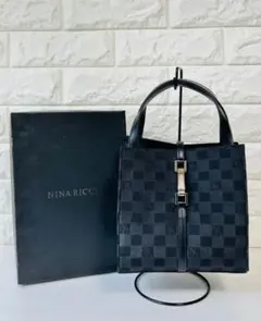 【美品】NINA RICCI ニナリッチ ハンドバッグ モノグラム 総柄 箱付き