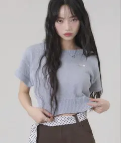 apres jour mignon スパンコールラメニット ブルーのサムネイル