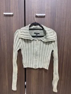 【9/20まで‼️】FOREVER 21 リブニット ジップアップ カーディガン