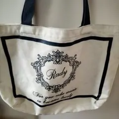最終値下げ★Rady キャンバストートバッグ ホワイト ネイビー★