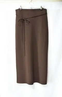 【新品 タグ付】MilaOwen　ミラ オーウェン　ニットスカート　ブラウン