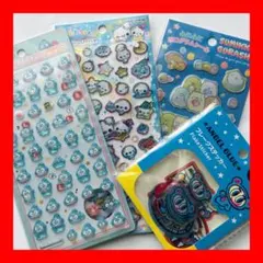 【24h以内発送】ブルー系シール4点　ボンボンドロップシール　ミニ　ハンギョドン