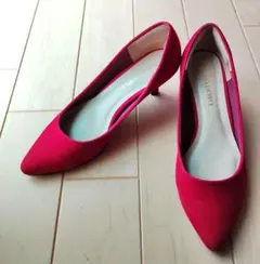 Libertydoll 赤 ポインテッドトゥ パンプス