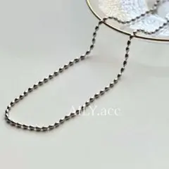 ステンレス ライスチェーンネックレス シルバー