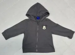 ミッキーマウス フード付きジップパーカー グレー 長袖