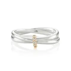 【４℃ 】K10 ４℃アクアゴールド/シルバー リング14号（箱なし）