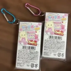 クリアポーチ　カラビナ　セリア　2点　ピンク　ブルー　青　推し活　フィギュアのサムネイル