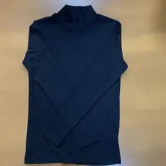 UNIQLO 長袖トップス カットソー リブ編み ブラック　サイズM