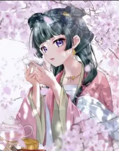 ダイヤモンドアート　キット　女の子　薬屋のひとりごと　花　ビーズアート