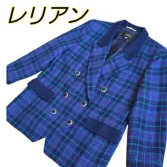 レリアン　 チェック柄　ダブルジャケット　 サイズ　13+
