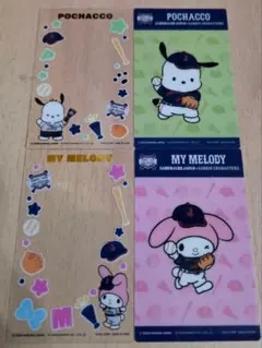 タイトーくじ 侍ジャパン×サンリオキャターズ G賞 クリアカードセット