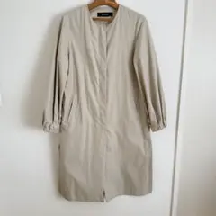 ZARA ベージュ ロング丈コート 前開き