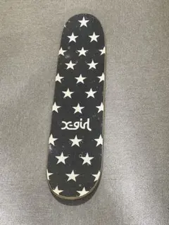 X-girl スケートボードデッキ★星柄×女性フェイス★ グリップ貼り済・未使用