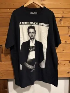 Johnny Cash Tシャツ ブラック 古着 AMERICAN REBEL