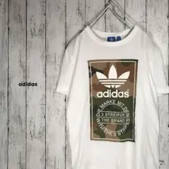 adidas アディダス オリジナルス トレフォイル カモフラ Tシャツ 白 M