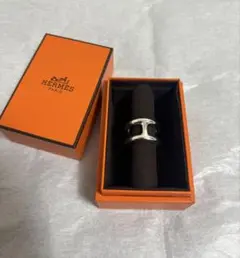 新品 HERMES エルメス オスモズ GM58(18号)シルバーリング 指輪のサムネイル