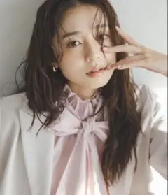 ハイネックリボンボウブラウス