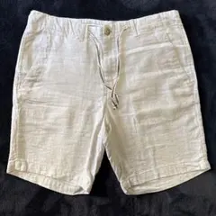 リネン混 ショートパンツ ベージュのサムネイル