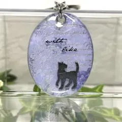 Doraなな様専用　あじさい&振り向き猫　猫レジンキーホルダーシルバー