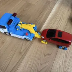 トイコー　JAF　レッカー車 赤い車セットのサムネイル