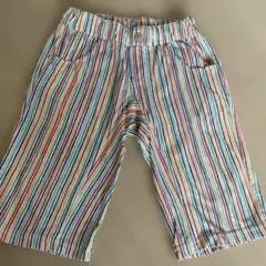 Moujonjon ハーフパンツ size110 カラフル ストライプ