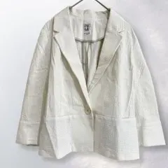 ミッシェルクラン テーラードジャケット ストライプ 羽織り 綺麗め《c566