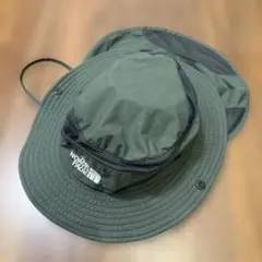 ノースフェイス　サンシールドハット　キッズ　カーキ　UVカット　KMサイズ