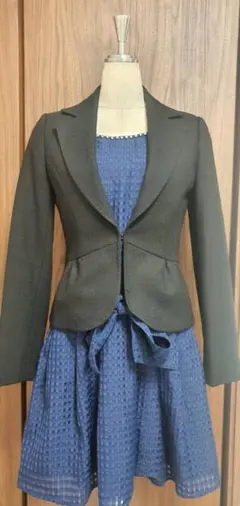 Anayi アナイ テーラードジャケット ブラック 100%羊毛 サイズ38