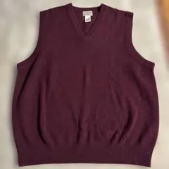 ◆美品　L.L.Bean ラムズウール ニットベスト バーガンディ M