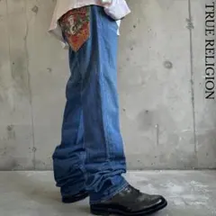 20180 USA製 TRUE RELIGION ステッチ フレアデニム - メルカリ