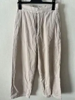 ユニクロ　 ベージュ コーデュロイ ワイドパンツ