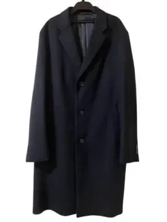 UNIQLO ユニクロ チェスターコート カシミヤ混 ロング ネイビー XL