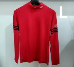 adidas レディース ゴルフ 長袖 モックネック レッド