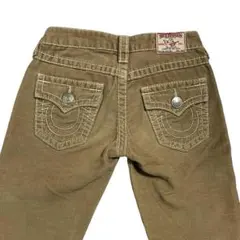 美品 トゥルーレリジョン JOEY BIGT フレアコーデュロイパンツ W25