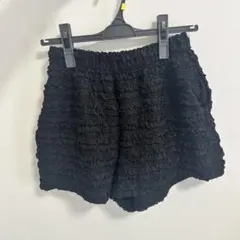 NYU NYU 韓国 レース フリル ショートパンツ 黒 ブラック